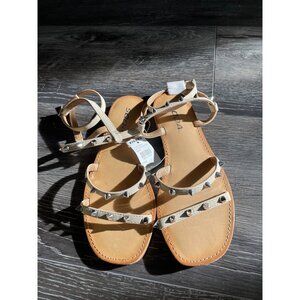 Sand colored spike sandals 6.5 New
